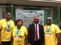 L-R Eyang, Rosemary, Mayor and Chuks