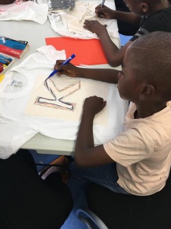 I wonder what design he's making for that t-shirt....